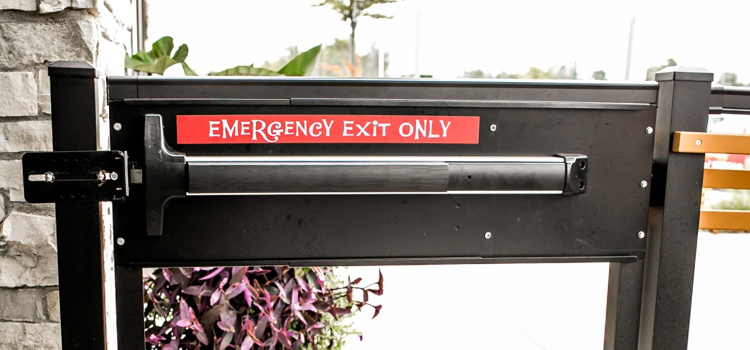 emergency push bar installation in San Mateo